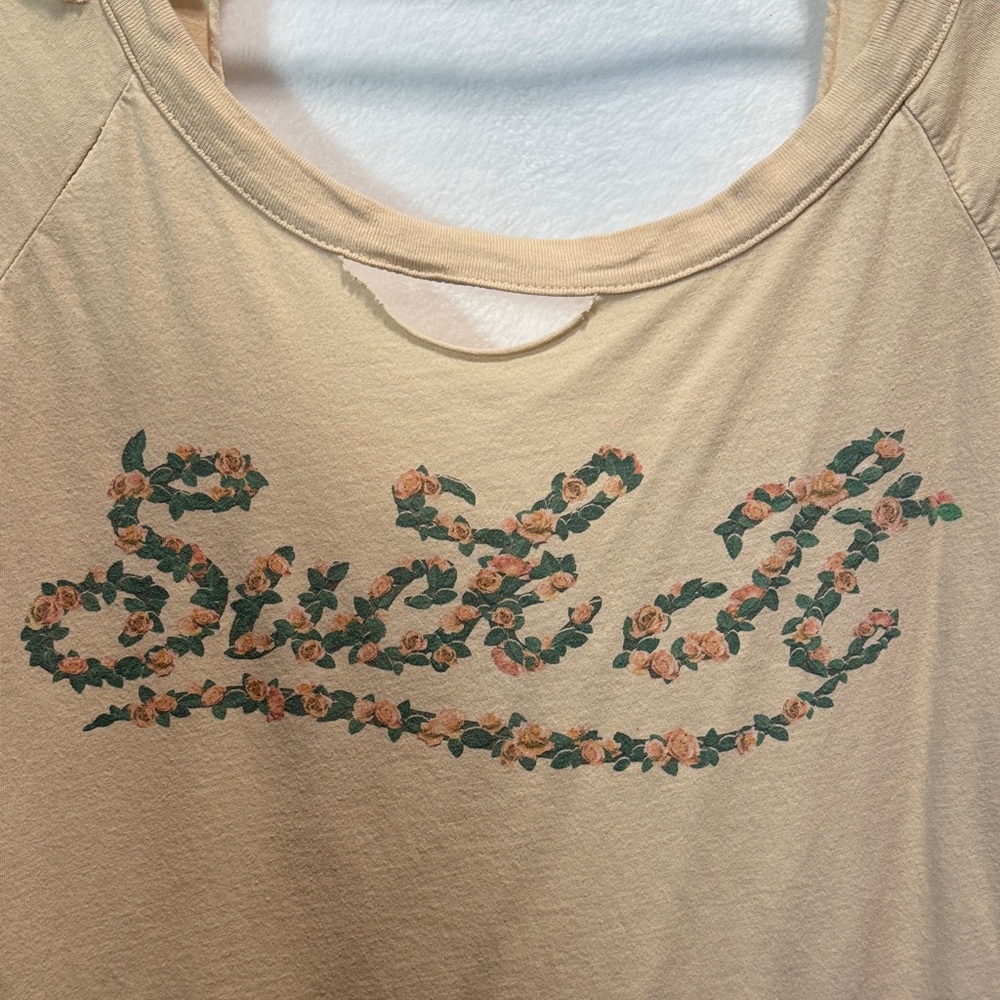 Chaser Tan Floral "Suck It" Graphic Tee - Picture 4 of 9